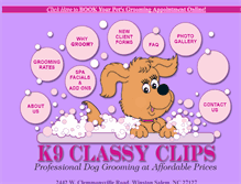 Tablet Screenshot of k9classyclips.com